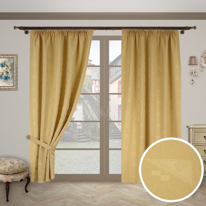 Шторы "Тандем", размер 150х260 см-2 шт., 2 подхвата цвет 726