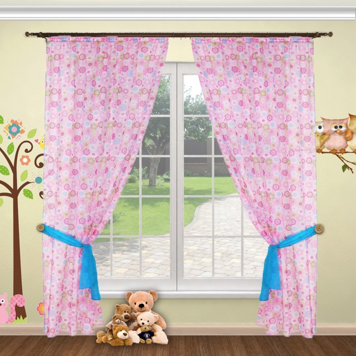 Шторы "УЮТ", размер 150х260 см-2 шт., 2 подхвата цвет 144