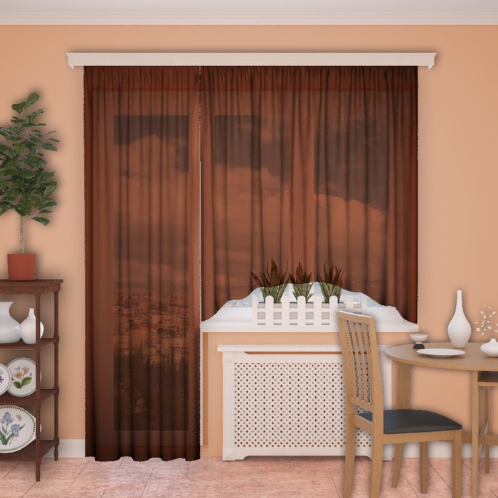 Шторы "Волна", размер 150х260 см-1 шт., 160х300 см-1 шт. цвет 127