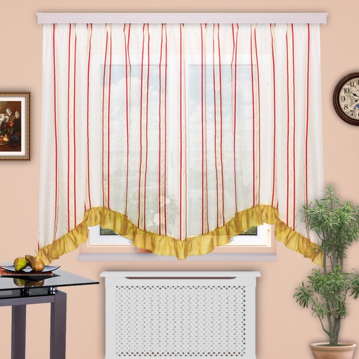 Штора для кухни "Ласточка", размер 160х280 см-1 шт., цвет 173