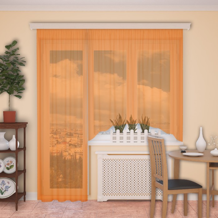 Шторы "Волна", размер 150х260 см-1 шт., 160х300 см-1 шт. цвет 129