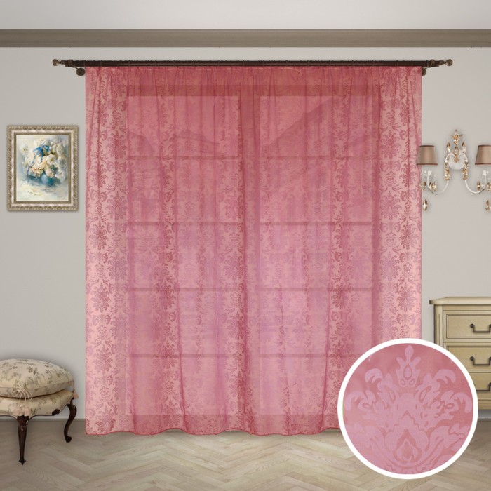 Штора "Мелодия", размер 260х300 см-1 шт., органза цвет 127