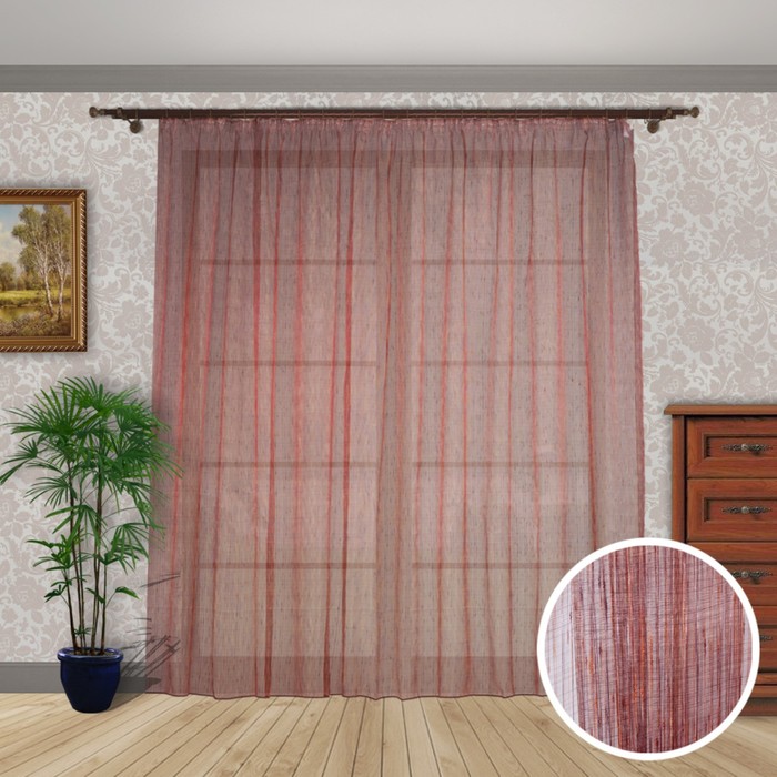 Штора "Мелодия", размер 260х300 см-1 шт., органза цвет 113