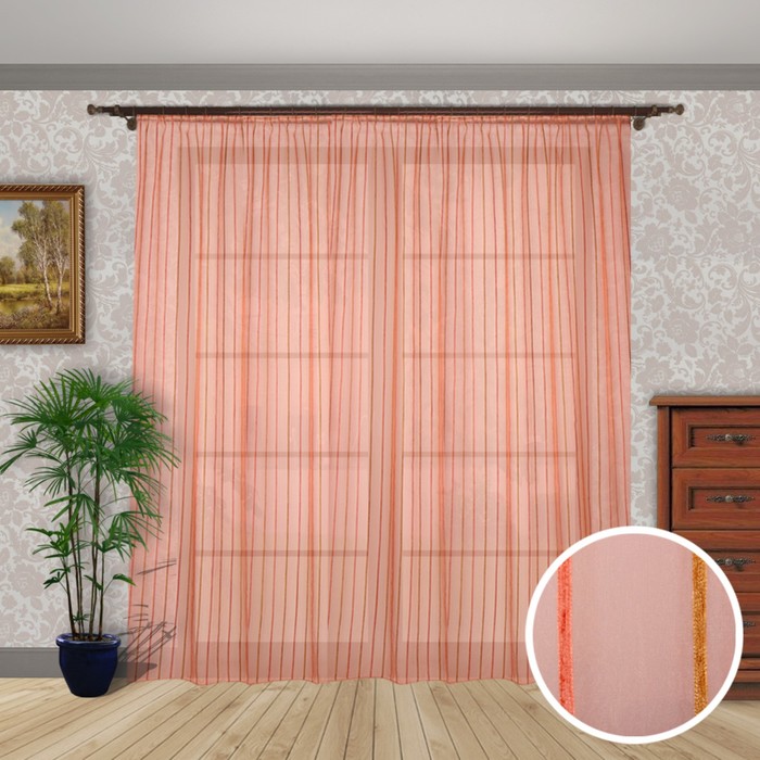 Штора "Мелодия", размер 280х400 см-1 шт., органза цвет 304