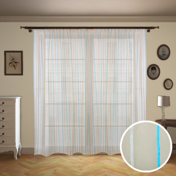 Штора "Мелодия", размер 280х400 см-1 шт., органза цвет 301