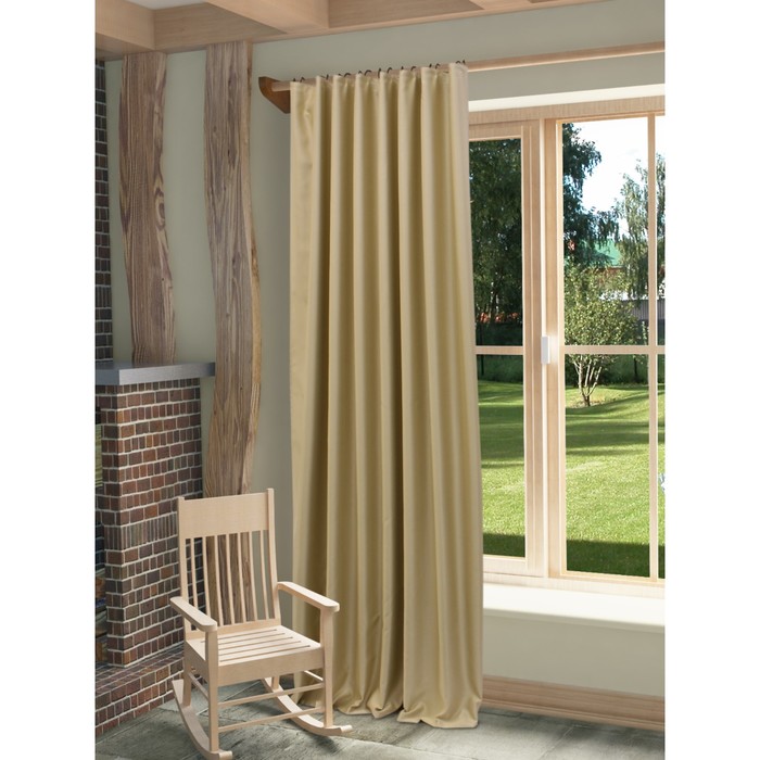 Портьера Твила, ш. 200 х в. 280 см, бежевый, 100% полиэстер