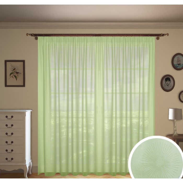 Штора "Радуга", размер 260х300 см-1 шт., полуорганза цвет 1003