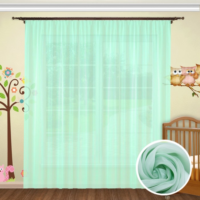 Штора "Радуга", размер 260х300 см-1 шт., полуорганза цвет 514