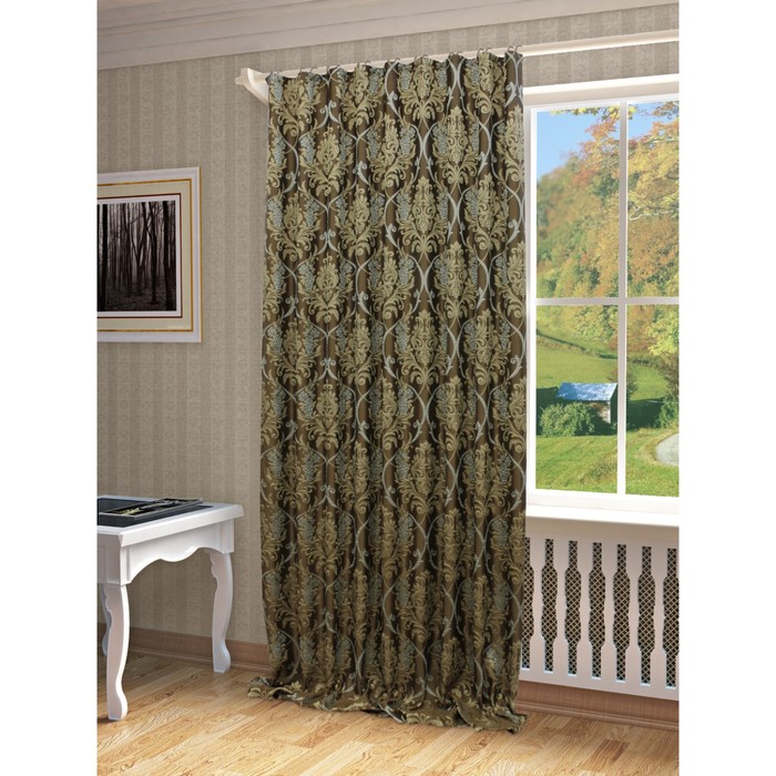 Портьера Джоли, ш. 200 х в. 280 см, коричневый, 100% полиэстер