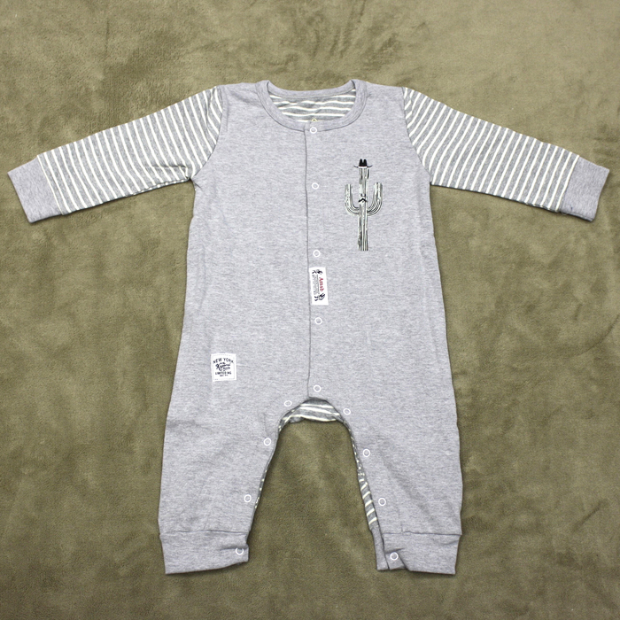 Комбинезон детский "Кактус", рост 80 см, цвет серый