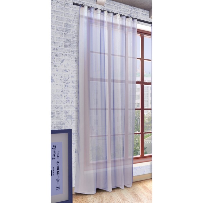 Тюль Мери, ш. 300 х в. 280 см, голубой, 100% полиэстер