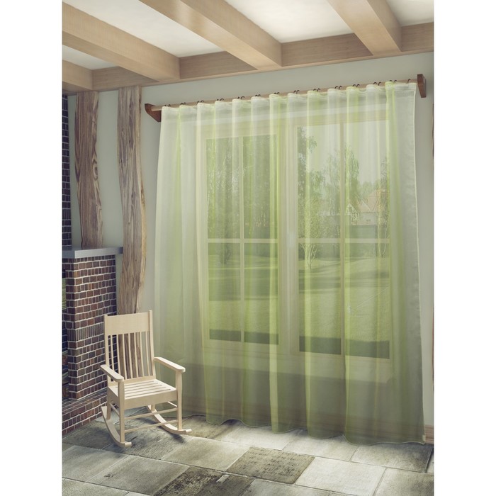 Тюль Мери, ш. 300 х в. 280 см, салатовый, 100% полиэстер