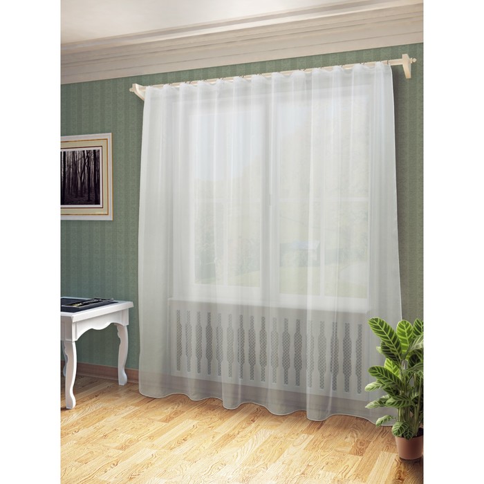 Тюль Пегги, ш. 300 х в. 280 см, белый, 100% полиэстер