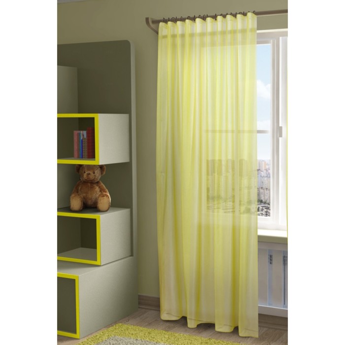Тюль Пегги, ш. 300 х в. 280 см, жёлтый, 100% полиэстер