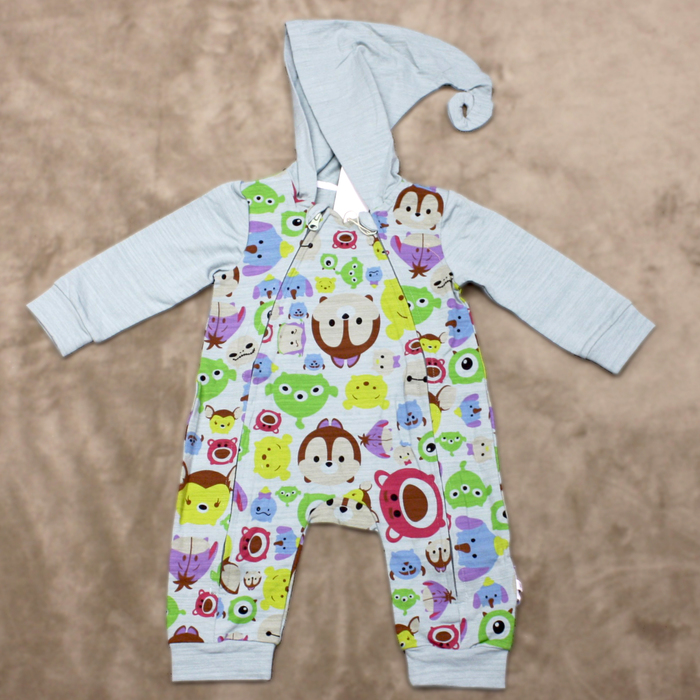 Комбинезон детский "Зверята", рост 73 см, цвет серый