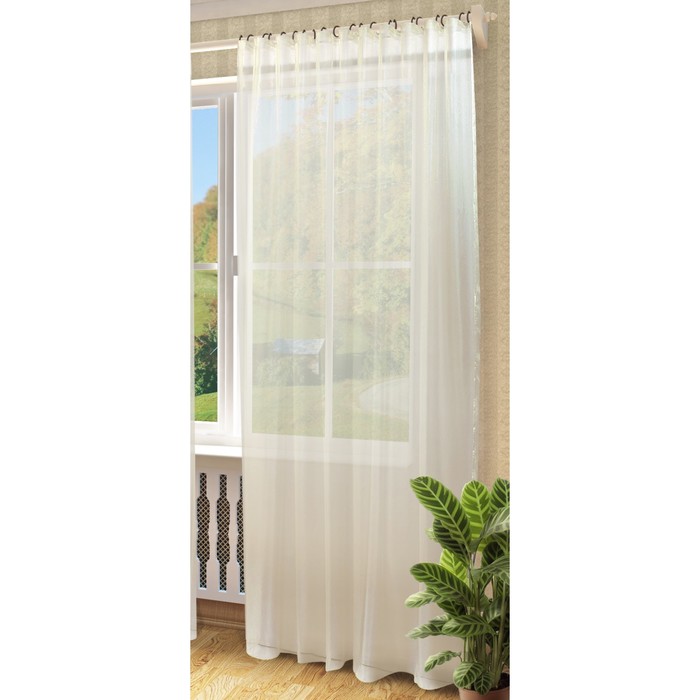 Тюль Пегги, ш. 300 х в. 280 см, бежевый, 100% полиэстер