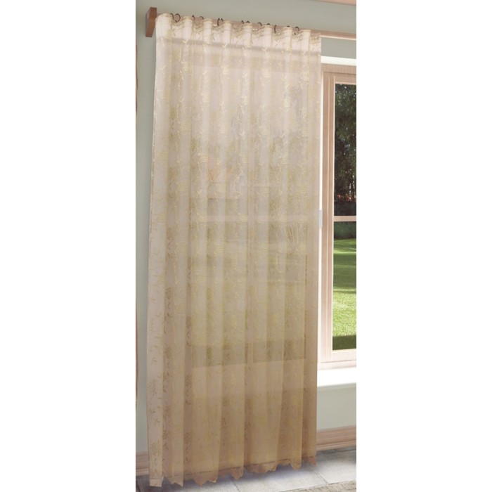 Тюль Рина, ш. 300 х в. 280 см, тёмно-бежевый, 100% полиэстер