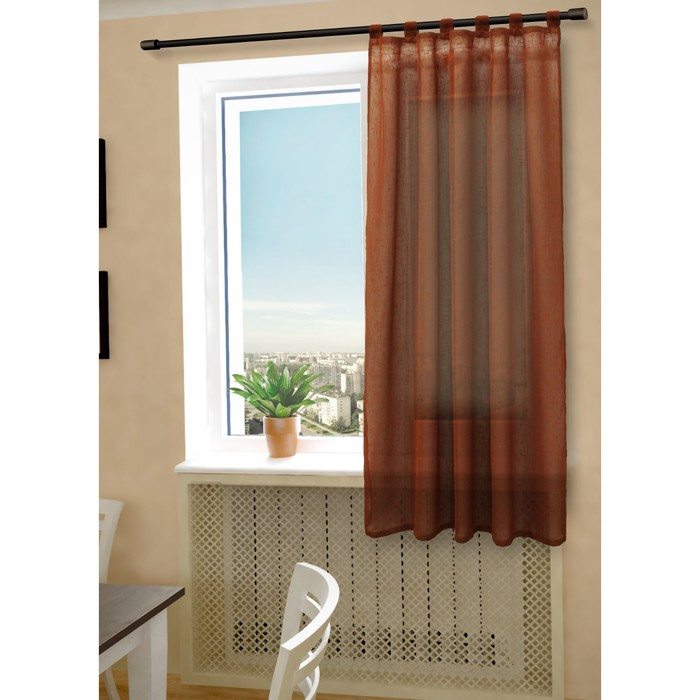 Тюль Веста, ш. 300 х в. 280 см, терракот, 100% полиэстер