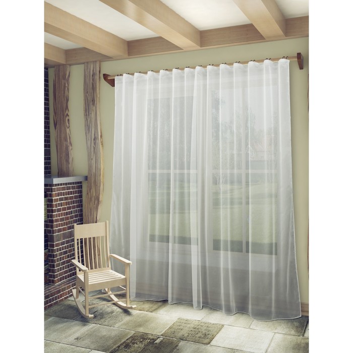 Тюль Роки, ш. 300 х в. 280 см, белый, 100% полиэстер