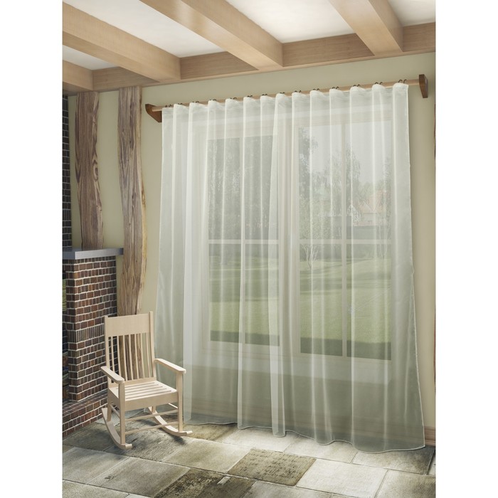 Тюль Роки, ш. 300 х в. 280 см, бежевый, 100% полиэстер