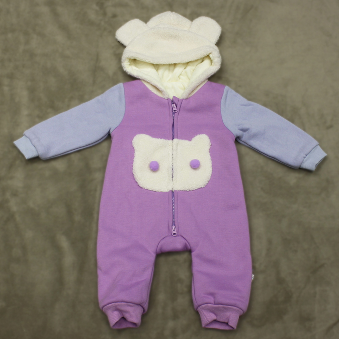 Комбинезон детский "Мишка", рост 80 см, цвет фиолетовый