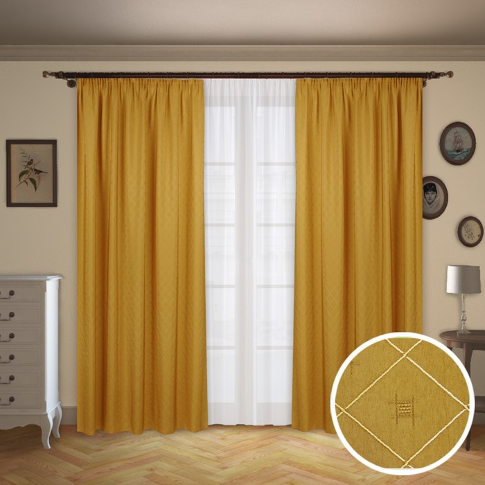 Шторы "Альянс", размер 150х260 см-2 шт., тюль 260х300 см-1 шт. цвет 756