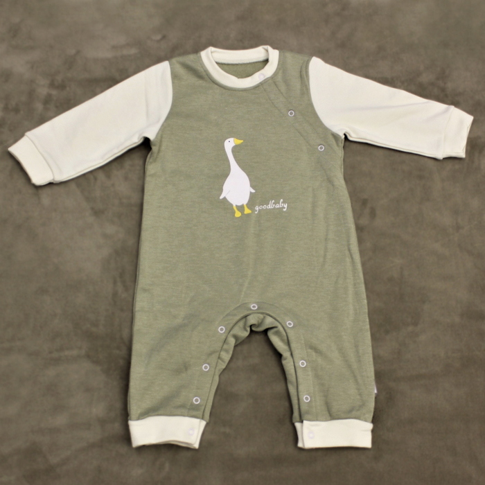 Комбинезон детский "Гусёнок", рост 80 см, цвет зелёный