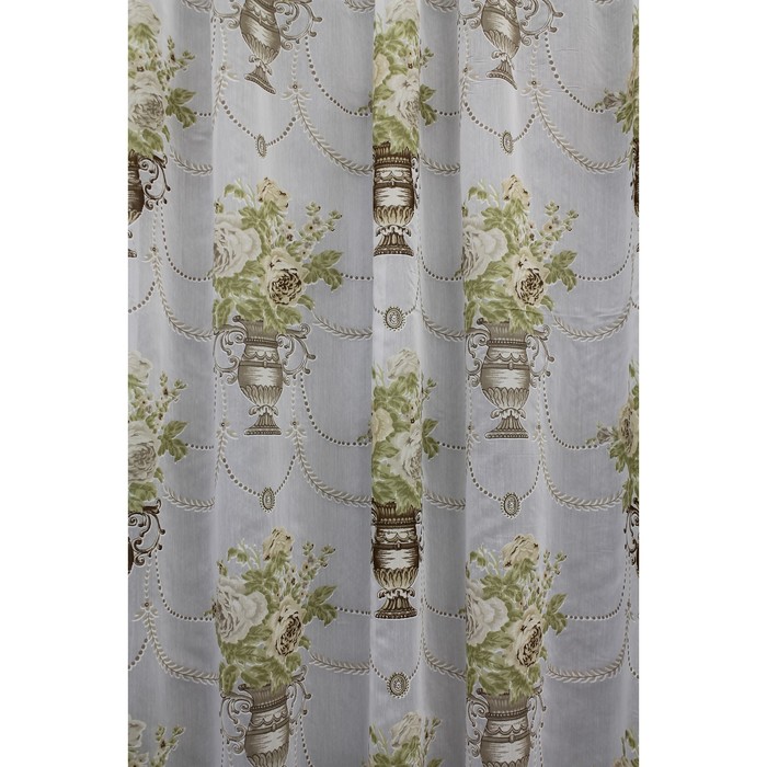 Тюль Айсун, ш. 400 х в. 260 см, бежево-зеленый, 100% полиэстер