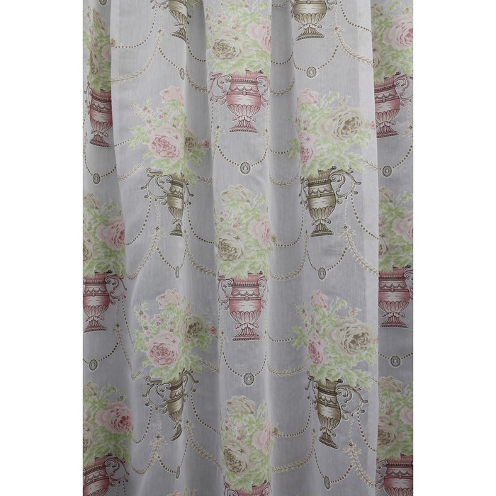 Тюль Айсун, ш. 400 х в. 260 см, розово-салатовый, 100% полиэстер