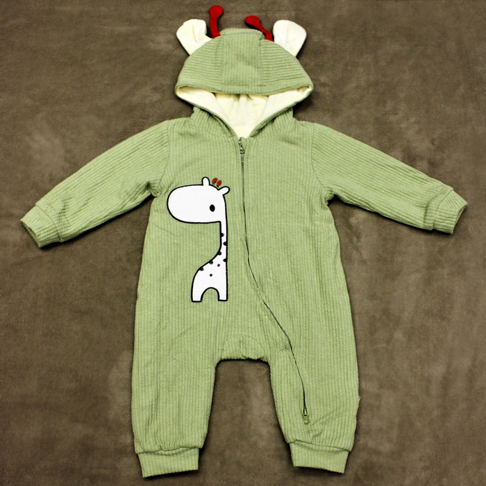 Комбинезон детский "Жираф", рост 73 см, цвет зелёный
