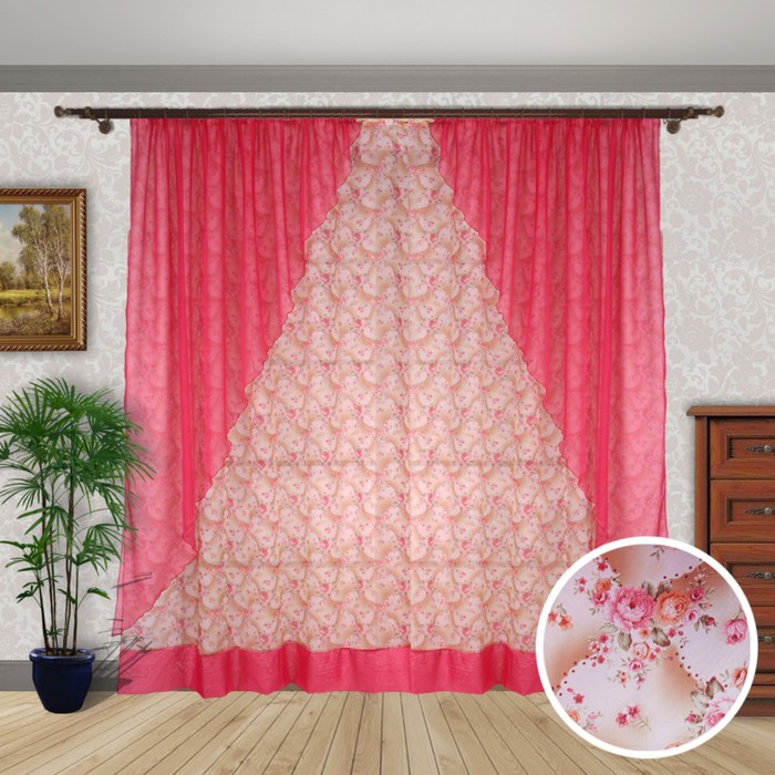 Шторы "Ария", размер 260х280 см-1 шт., углы 240х240 см-2 шт. цвет 206