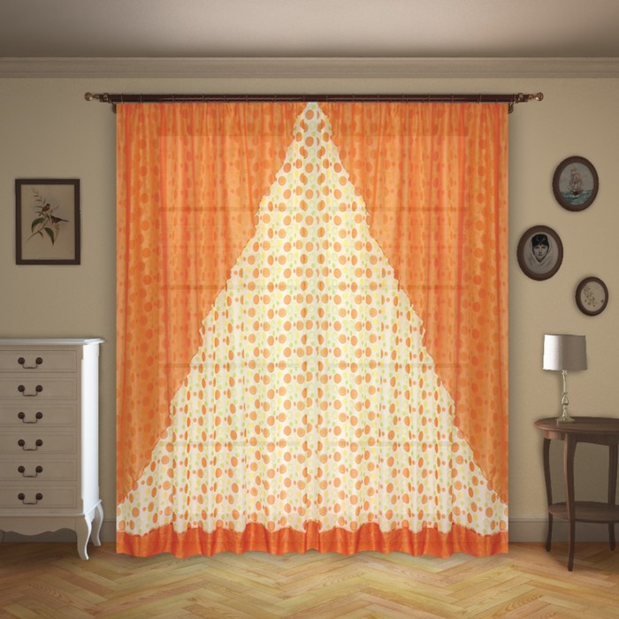 Шторы "Ария", размер 260х280 см-1 шт., углы 240х240 см-2 шт. цвет 141