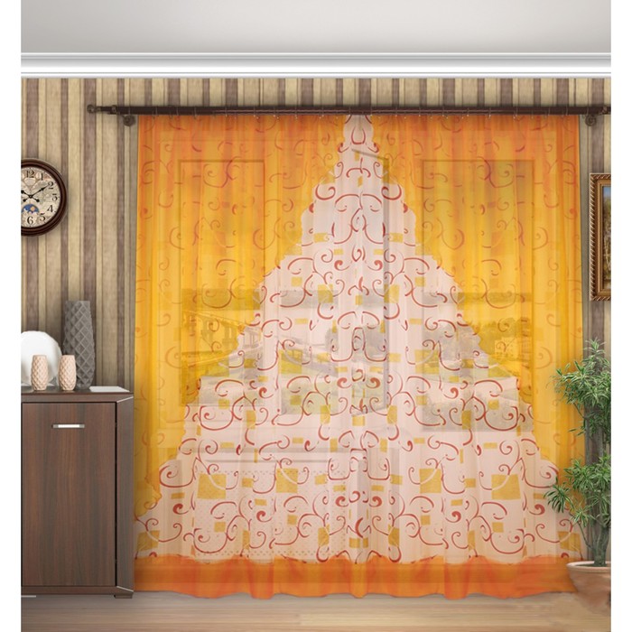 Шторы "Ария", размер 260х280 см-1 шт., углы 240х240 см-2 шт. цвет 12