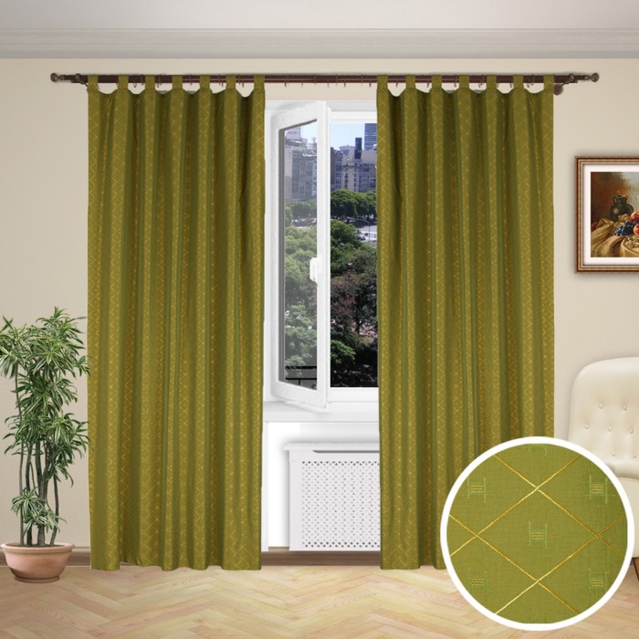 Шторы "Блюз", размер 150х260 см-2 шт. цвет 748