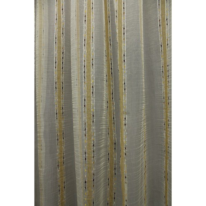 Тюль Брук, ш. 300 х в. 260 см, бежево-коричневый, 100% полиэстер