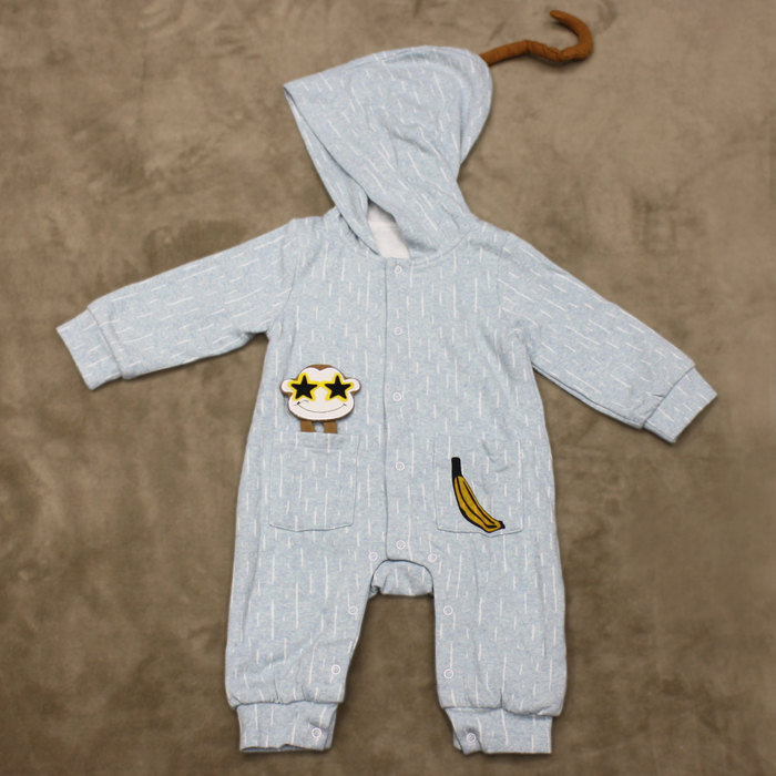 Комбинезон детский "Обезьянка", рост 66 см. цвет синий