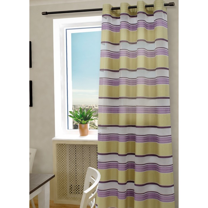 Тюль Алира, ш. 150 х в. 260 см, сиреневый, 100% полиэстер