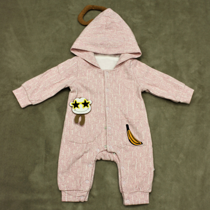 Комбинезон детский "Обезьянка", рост 66 см. цвет розовый
