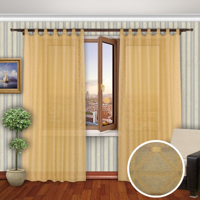 Шторы "Блюз", размер 150х260 см-2 шт. цвет 804