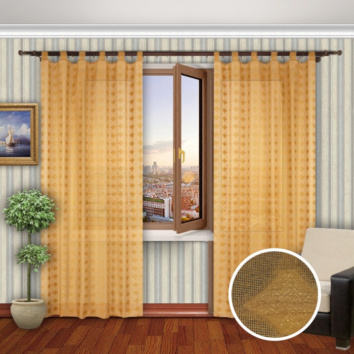 Шторы "Блюз", размер 150х260 см-2 шт. цвет 817