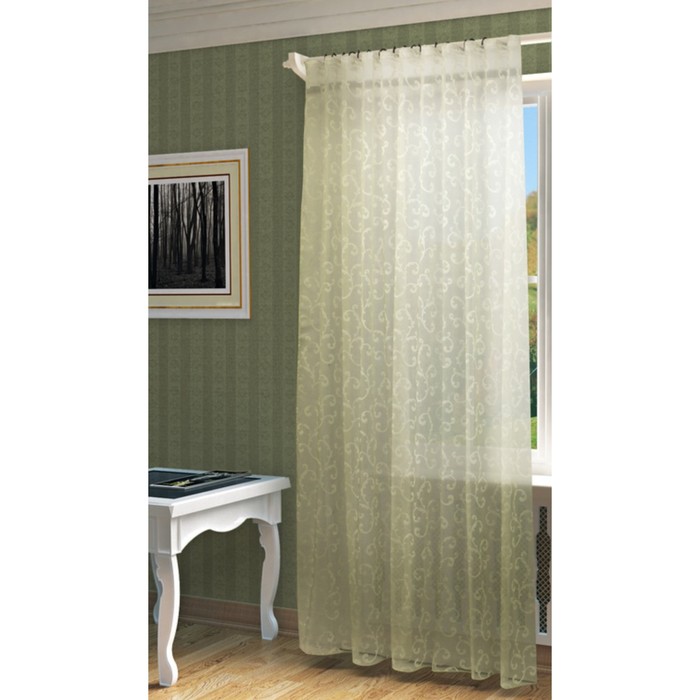 Тюль Аделина, ш. 300 х в. 280 см, бежевый, 100% полиэстер