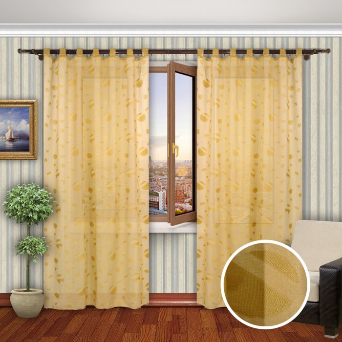 Шторы "Блюз", размер 150х260 см-2 шт. цвет 816