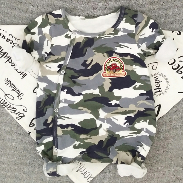 Комбинезон детский "Камуфляж", рост 90 см, цвет зелёный