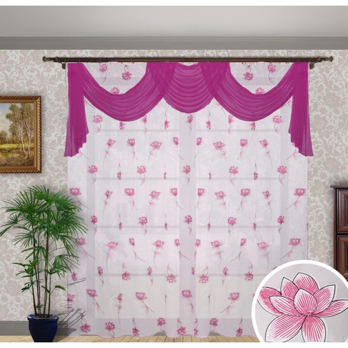 Шторы "Браво", размер 260х400 см-1 шт., органза цвет 507