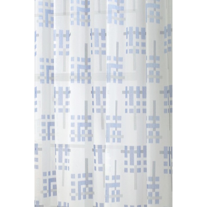 Тюль Квадро, ш. 300 х в. 280 см, голубой, 100% полиэстер