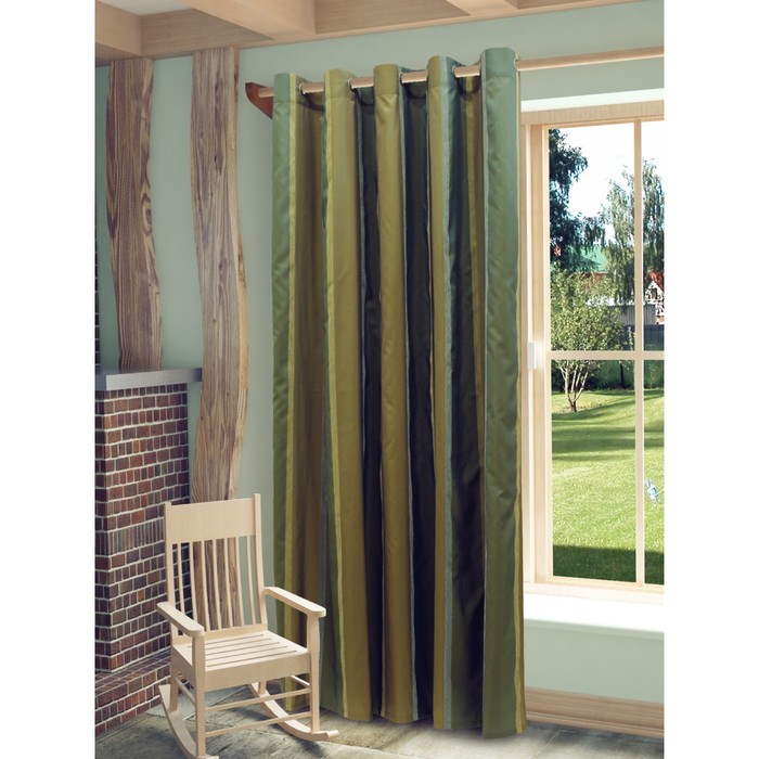 Портьера Иветта, ш. 200 х в. 260 см, бежево-голубой, 100% полиэстер