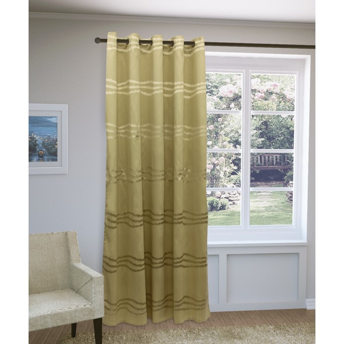 Портьера Кимберли, ш. 200 х в. 260 см, бежевый, 100% полиэстер