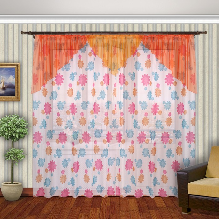 Шторы "Гармония", 260х400 см-1 шт., ламбрекен 90х700  см цвет 188