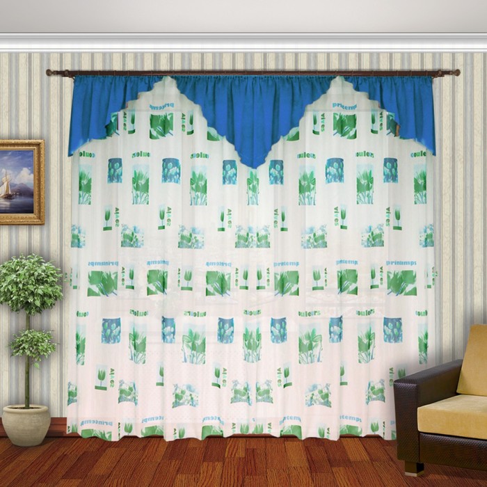 Шторы "Гармония", 260х400 см-1 шт., ламбрекен 90х700  см цвет 177