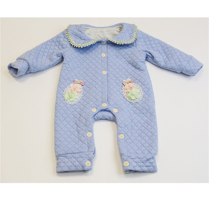 Комбинезон детский "Пуговка", рост 90 см, цвет синий